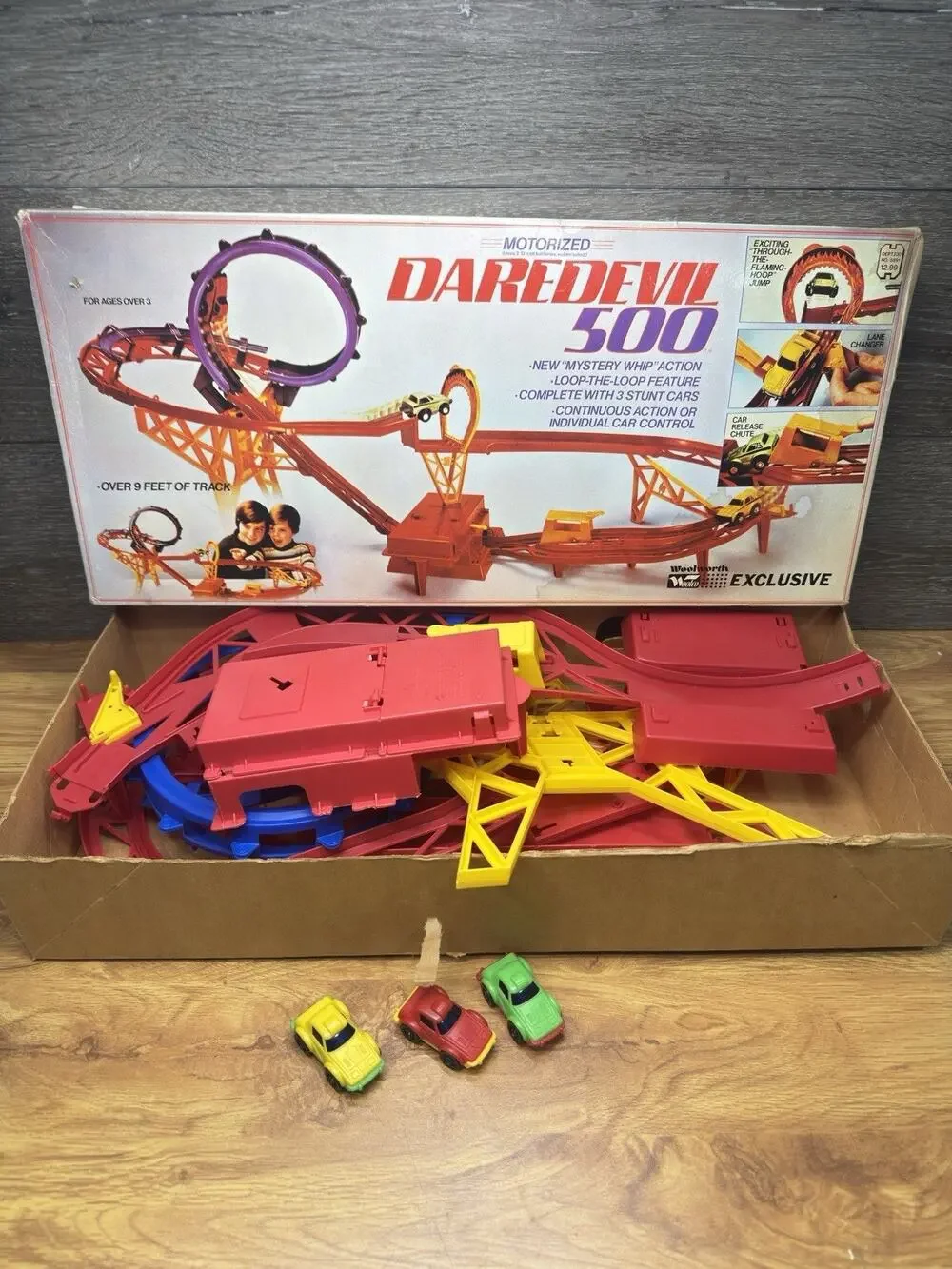 1970s Durhams Daredevil 500 Motorized Race Track Complete in Box